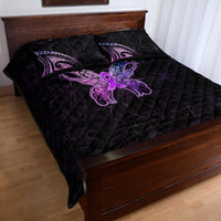 Pancreatic Cancer Awareness Quilt Bed Set Keep Calm And Fight On Polynesian Pattern LT05 - Polynesian Pride