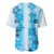 Hawaiian Quilt Baseball Jersey Vintage Pattern Blue LT05 - Polynesian Pride