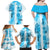 Hawaiian Quilt Family Matching Off Shoulder Maxi Dress and Hawaiian Shirt Vintage Pattern Blue LT05 - Polynesian Pride