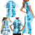 Hawaiian Quilt Family Matching Short Sleeve Bodycon Dress and Hawaiian Shirt Vintage Pattern Blue LT05 - Polynesian Pride