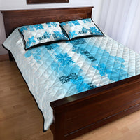 Hawaiian Quilt Quilt Bed Set Vintage Pattern Blue LT05 - Polynesian Pride