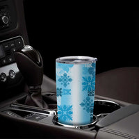 Hawaiian Quilt Tumbler Cup Vintage Pattern Blue LT05 - Polynesian Pride