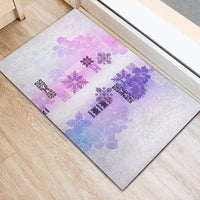 Hawaiian Quilt Rubber Doormat Vintage Pattern Galaxy LT05 - Polynesian Pride