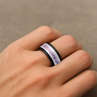 Hawaiian Quilt Spinner Ring Vintage Pattern Galaxy LT05 - Polynesian Pride