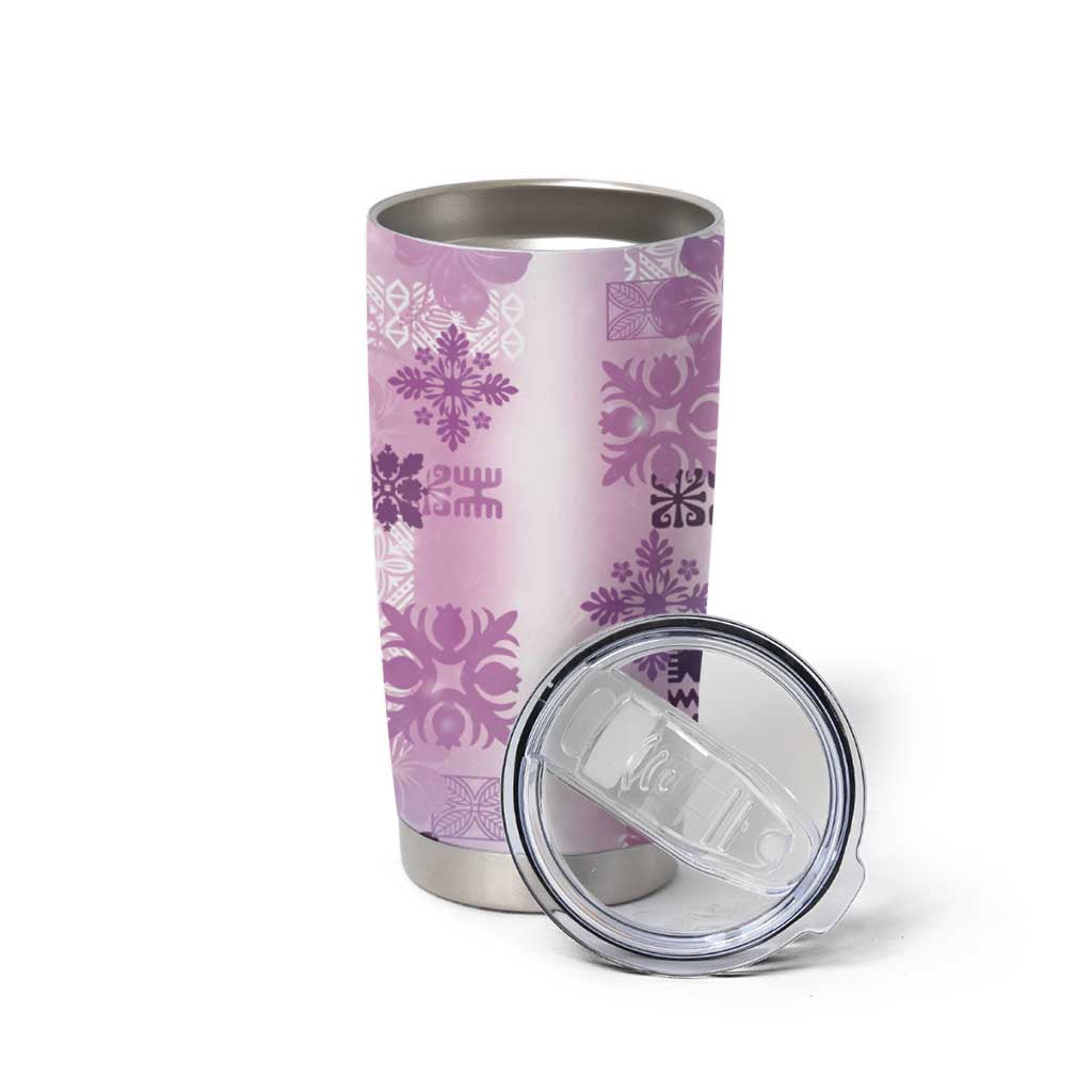 Hawaiian Quilt Tumbler Cup Vintage Pattern Galaxy LT05 - Polynesian Pride