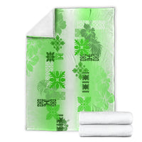 Hawaiian Quilt Blanket Vintage Pattern Green LT05 - Polynesian Pride