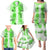 Hawaiian Quilt Family Matching Puletasi Dress and Hawaiian Shirt Vintage Pattern Green LT05 - Polynesian Pride