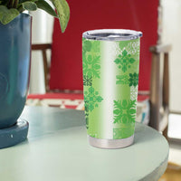 Hawaiian Quilt Tumbler Cup Vintage Pattern Green LT05 - Polynesian Pride