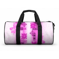 Hawaiian Quilt Duffle Bag Vintage Pattern Pink