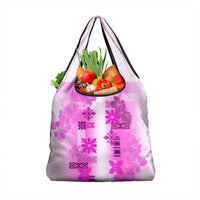 Hawaiian Quilt Grocery Bag Vintage Pattern Pink LT05 1-pack One Size Pink - Polynesian Pride