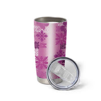 Hawaiian Quilt Tumbler Cup Vintage Pattern Pink LT05 - Polynesian Pride