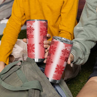 Hawaiian Quilt Tumbler Cup Vintage Pattern Red LT05 - Polynesian Pride