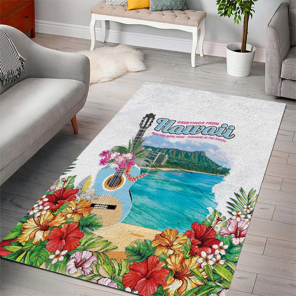 Aloha Hawaii Waikiki Beach Landscape Area Rug LT05 - Polynesian Pride