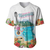 Aloha Hawaii Waikiki Beach Landscape Baseball Jersey LT05 White - Polynesian Pride