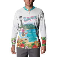 Aloha Hawaii Waikiki Beach Landscape Button Sweatshirt LT05 - Polynesian Pride