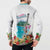 Aloha Hawaii Waikiki Beach Landscape Button Sweatshirt