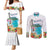 Aloha Hawaii Waikiki Beach Landscape Couples Matching Mermaid Dress and Long Sleeve Button Shirt