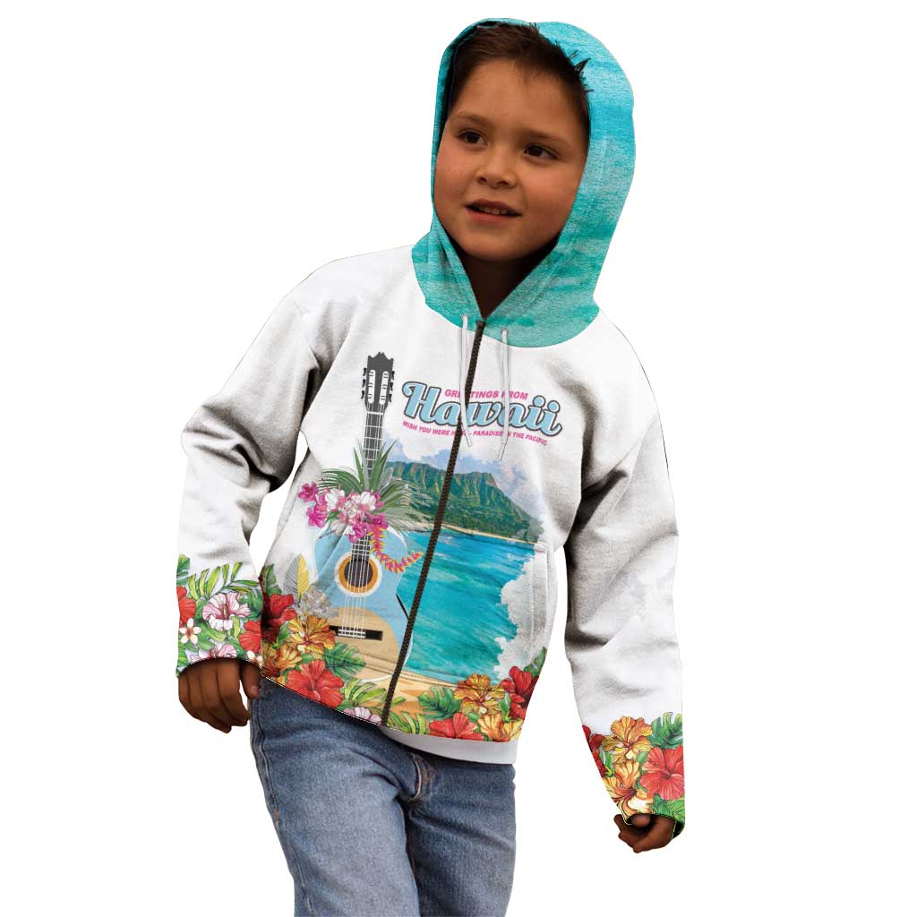 Aloha Hawaii Waikiki Beach Landscape Kid Hoodie LT05 - Polynesian Pride