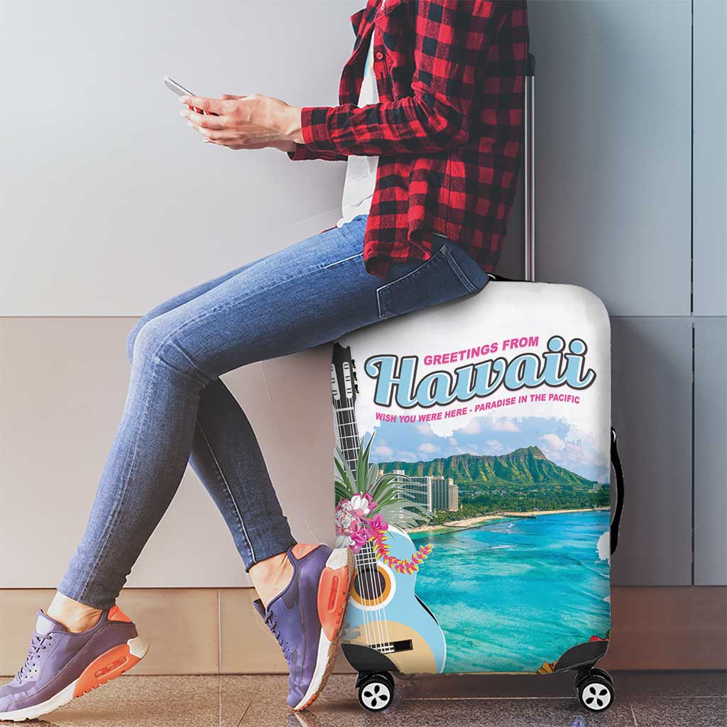 Aloha Hawaii Waikiki Beach Landscape Luggage Cover LT05 - Polynesian Pride