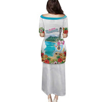 Aloha Hawaii Waikiki Beach Landscape Puletasi LT05 - Polynesian Pride