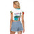 Aloha Hawaii Waikiki Beach Landscape Raglan Cropped T Shirt