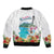 Aloha Hawaii Waikiki Beach Landscape Sleeve Zip Bomber Jacket