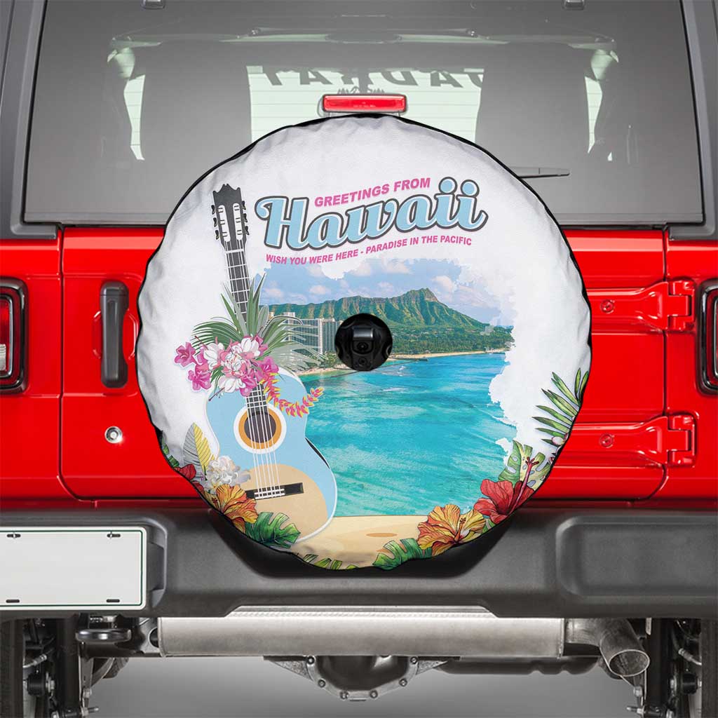 Aloha Hawaii Waikiki Beach Landscape Spare Tire Cover LT05 - Polynesian Pride