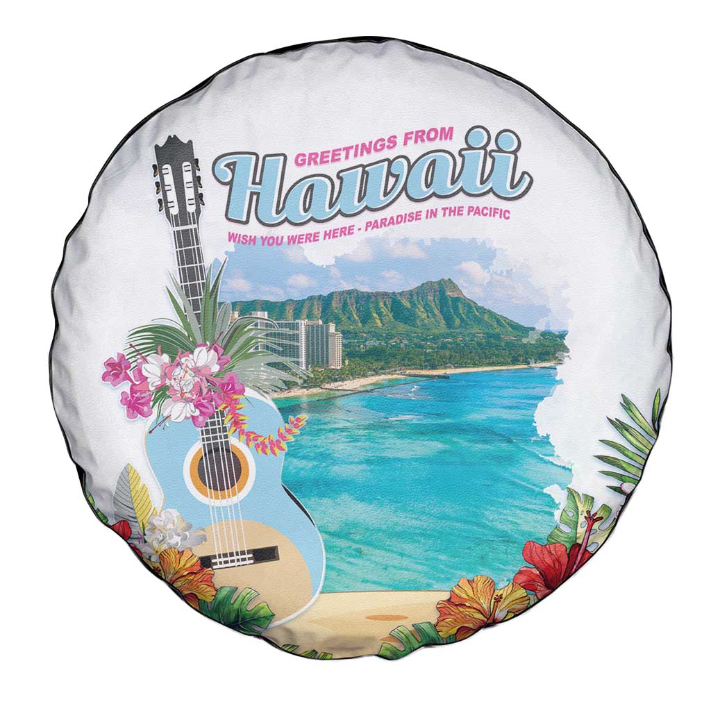 Aloha Hawaii Waikiki Beach Landscape Spare Tire Cover LT05 - Polynesian Pride