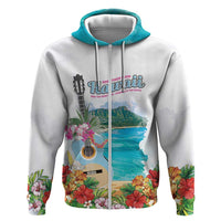 Aloha Hawaii Waikiki Beach Landscape Zip Hoodie LT05 Zip Hoodie White - Polynesian Pride