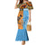 Custom Fiji Tapa And Australia Aboriginal Together Mermaid Dress LT05 Women Blue - Polynesian Pride