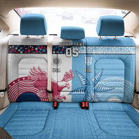 Custom Fiji And USA Palm Tree With Eagle Back Car Seat Cover LT05 - Polynesian Pride