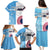 Custom Fiji And USA Palm Tree With Eagle Family Matching Puletasi Dress and Hawaiian Shirt LT05 - Polynesian Pride