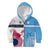 Custom Fiji And USA Palm Tree With Eagle Kid Hoodie LT05 Zip Hoodie Blue - Polynesian Pride