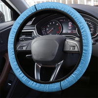 Custom Fiji And USA Palm Tree With Eagle Steering Wheel Cover LT05 - Polynesian Pride