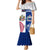 Custom Samoa And USA Together Mermaid Dress LT05 Women Blue - Polynesian Pride