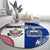 Custom Samoa And USA Together Round Carpet LT05 - Polynesian Pride