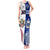 Custom Samoa And USA Together Tank Maxi Dress LT05 Women Blue - Polynesian Pride