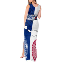 Custom Samoa And USA Together Tank Maxi Dress LT05 - Polynesian Pride