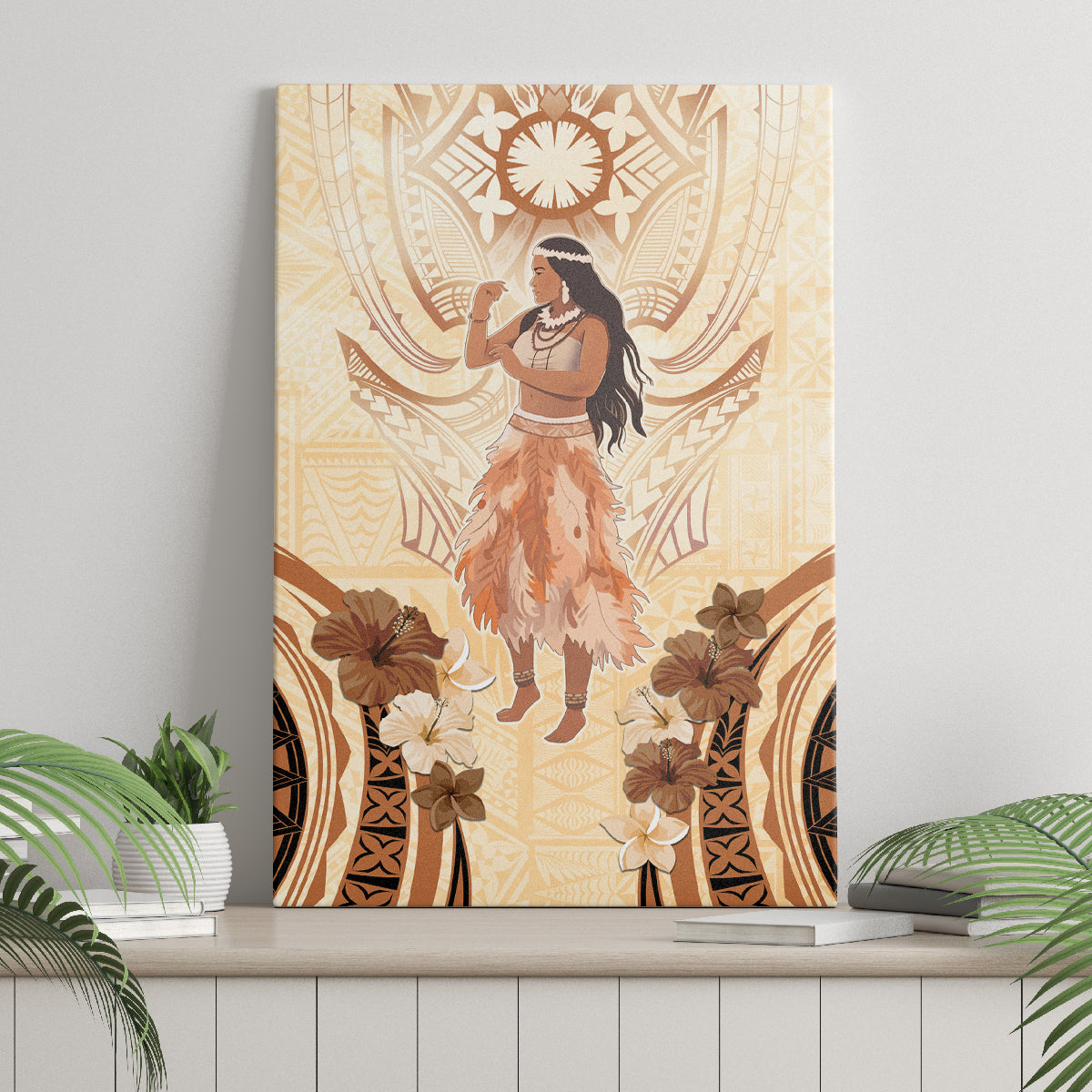Tonga Women's Day Canvas Wall Art With Polynesian Pattern LT05 - Polynesian Pride