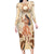 Tonga Women's Day Family Matching Long Sleeve Bodycon Dress and Hawaiian Shirt With Polynesian Pattern LT05 Mom's Dress Beige - Polynesian Pride