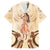 Tonga Women's Day Family Matching Off Shoulder Long Sleeve Dress and Hawaiian Shirt With Polynesian Pattern LT05 Dad's Shirt - Short Sleeve Beige - Polynesian Pride