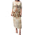 Tonga Women's Day Family Matching Puletasi and Hawaiian Shirt With Polynesian Pattern LT05 Mom's Dress Beige - Polynesian Pride