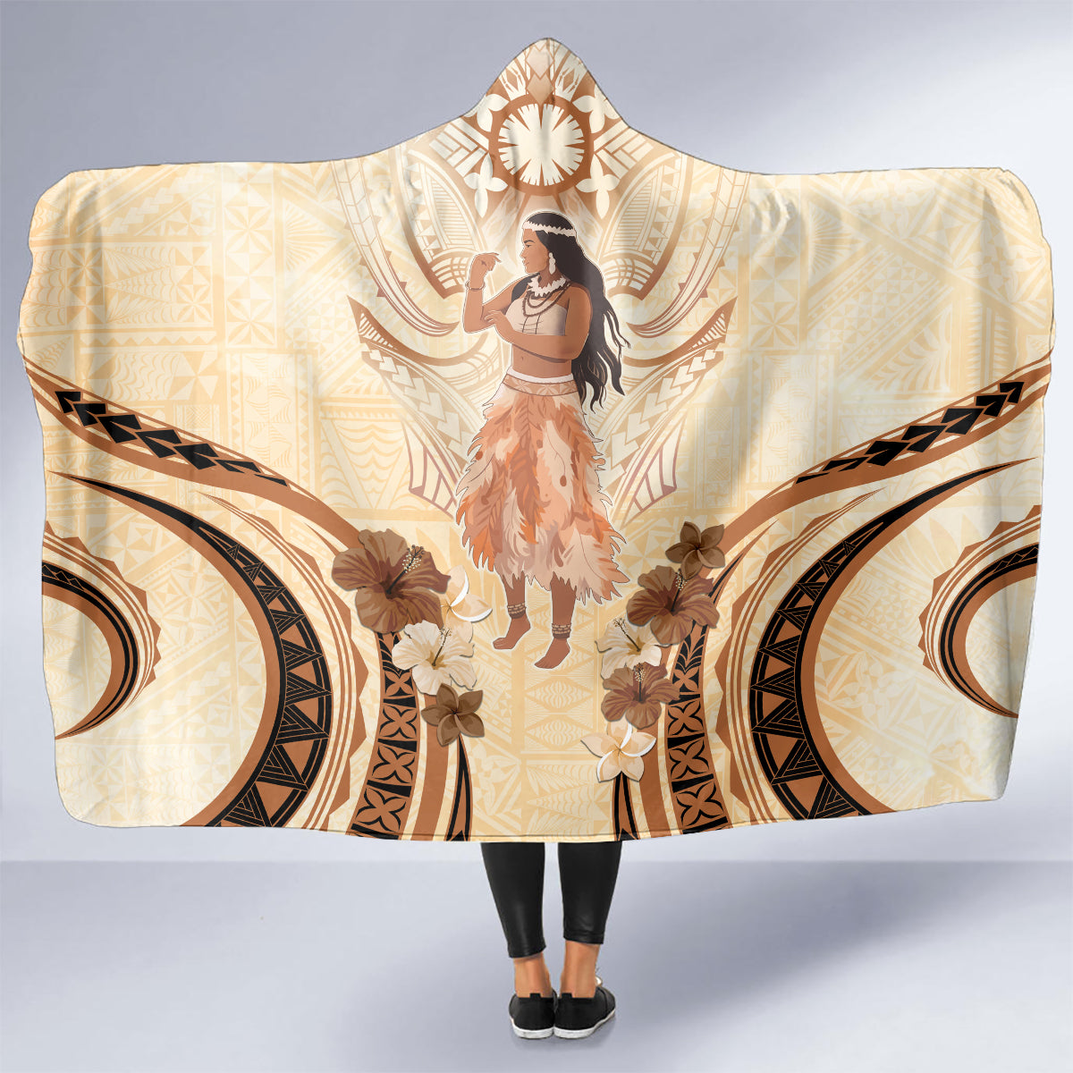 Tonga Women's Day Hooded Blanket With Polynesian Pattern LT05 - Polynesian Pride