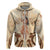 Tonga Women's Day Hoodie With Polynesian Pattern LT05 Zip Hoodie Beige - Polynesian Pride