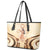 Tonga Women's Day Leather Tote Bag With Polynesian Pattern