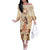 Tonga Women's Day Off The Shoulder Long Sleeve Dress With Polynesian Pattern LT05 Women Beige - Polynesian Pride