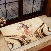 Tonga Women's Day Rubber Doormat With Polynesian Pattern LT05 - Polynesian Pride