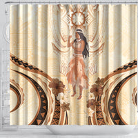 Tonga Women's Day Shower Curtain With Polynesian Pattern LT05 - Polynesian Pride