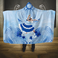 Cook Islands Women's Day Hooded Blanket With Polynesian Pattern LT05 One Size Blue - Polynesian Pride