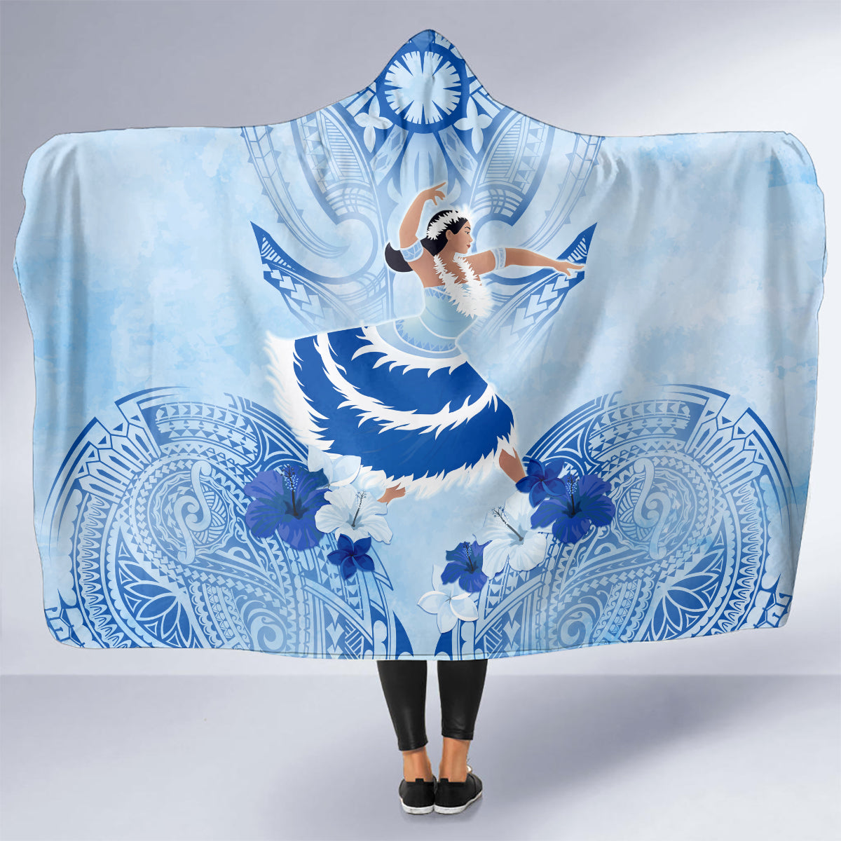Cook Islands Women's Day Hooded Blanket With Polynesian Pattern LT05 - Polynesian Pride